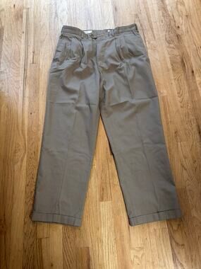 Men’s John W Nordstrom Smartcare Dress Pants Khaki, size 38 x 31